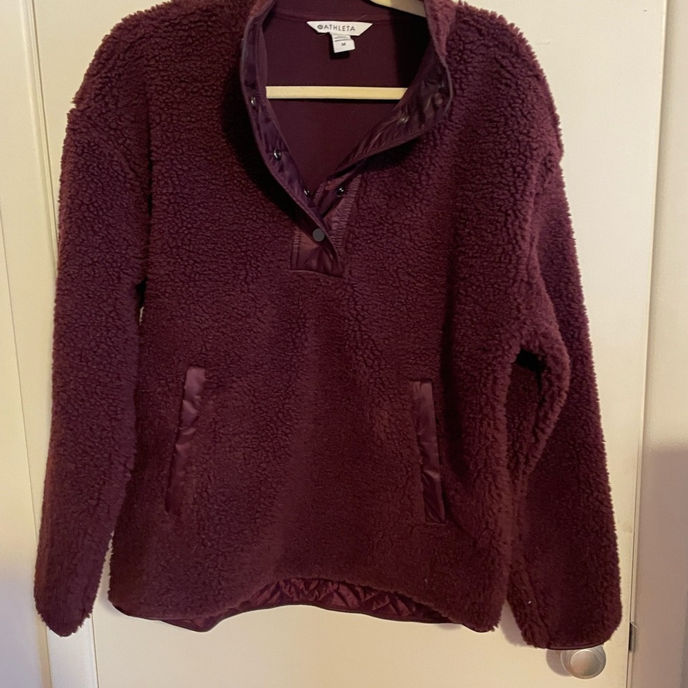 Athleta pull over fleece jacket. Size medium